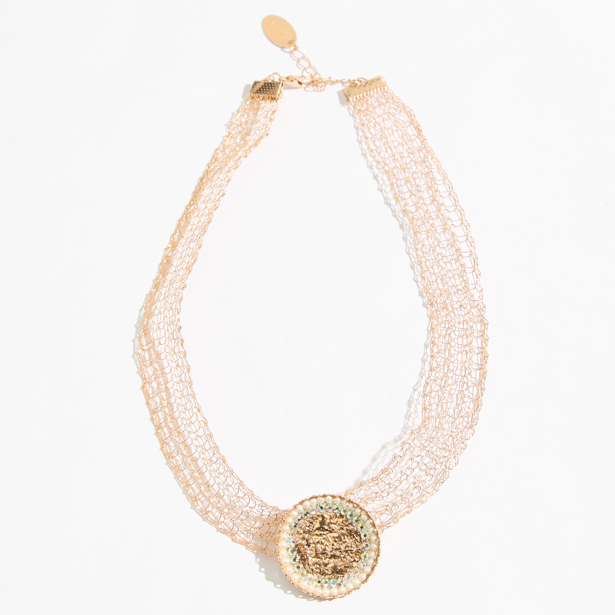 Alternative view of 5506A Helios pearl necklace Ροζ χρυσό