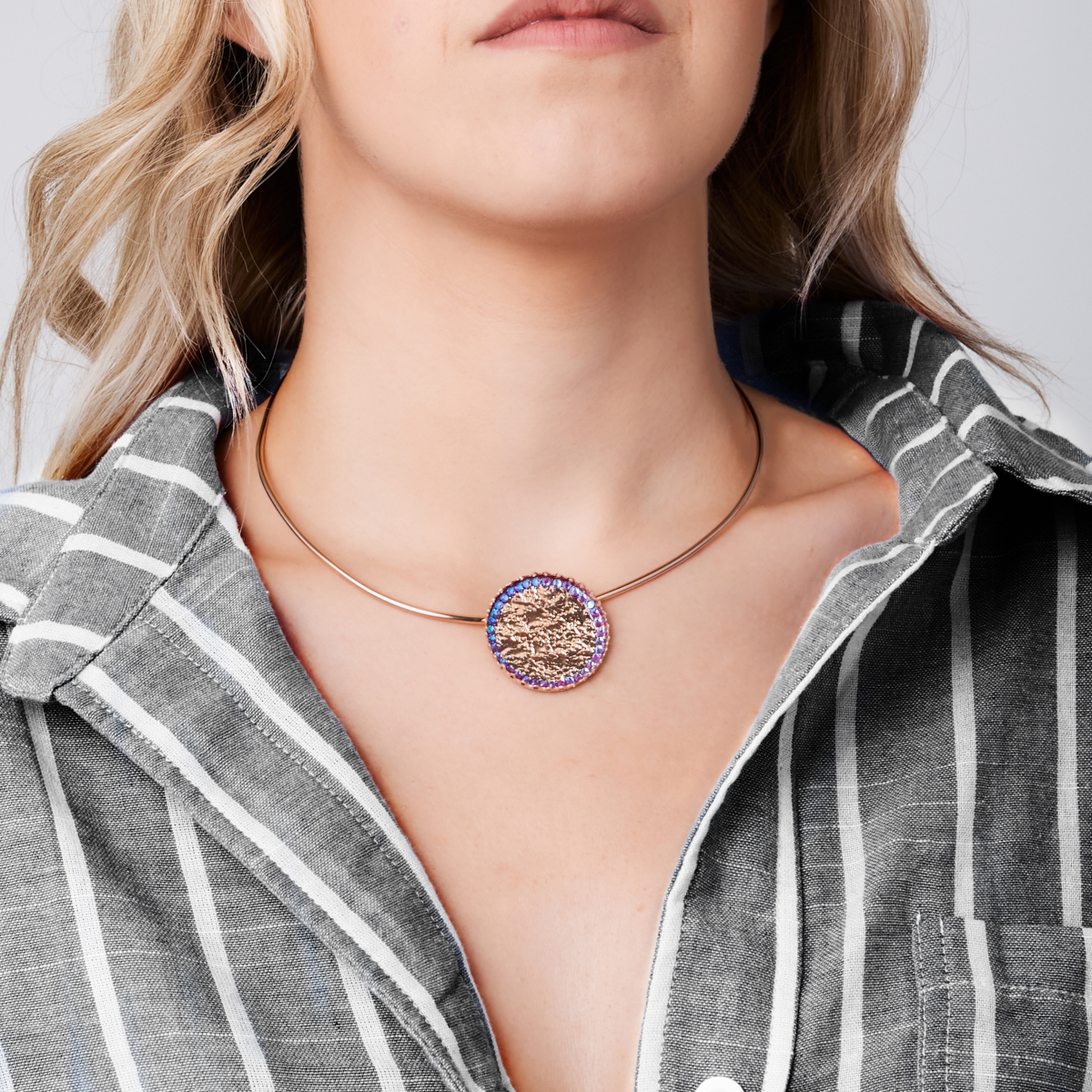 Alternative view of 5507A Helios statement necklace Green
