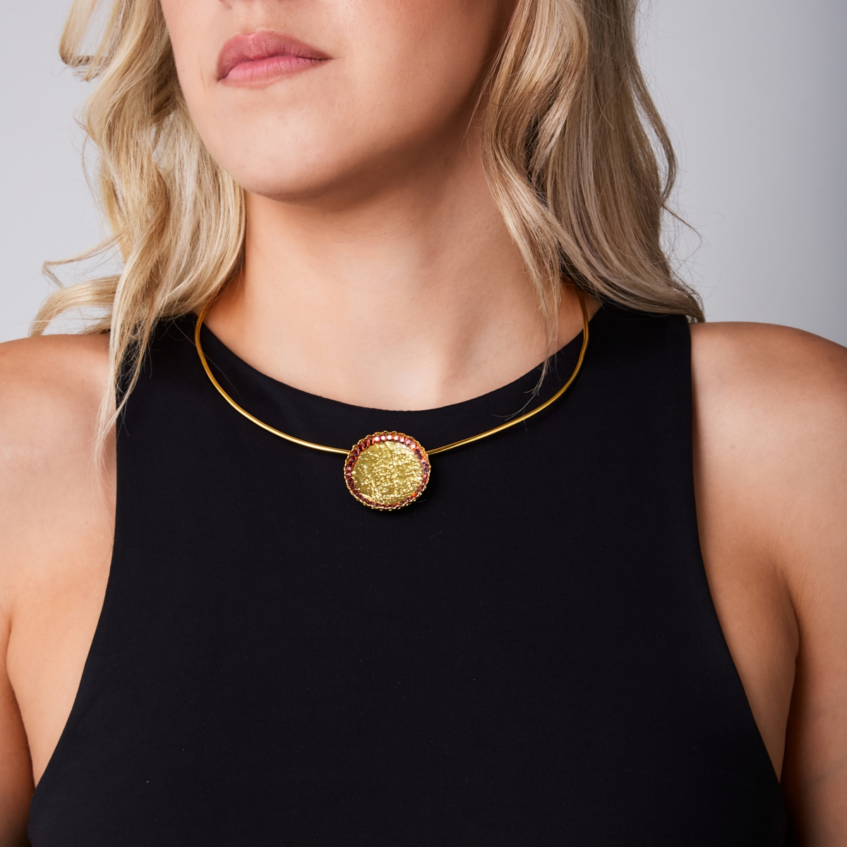 Alternative view of 5507A Helios statement necklace Blue