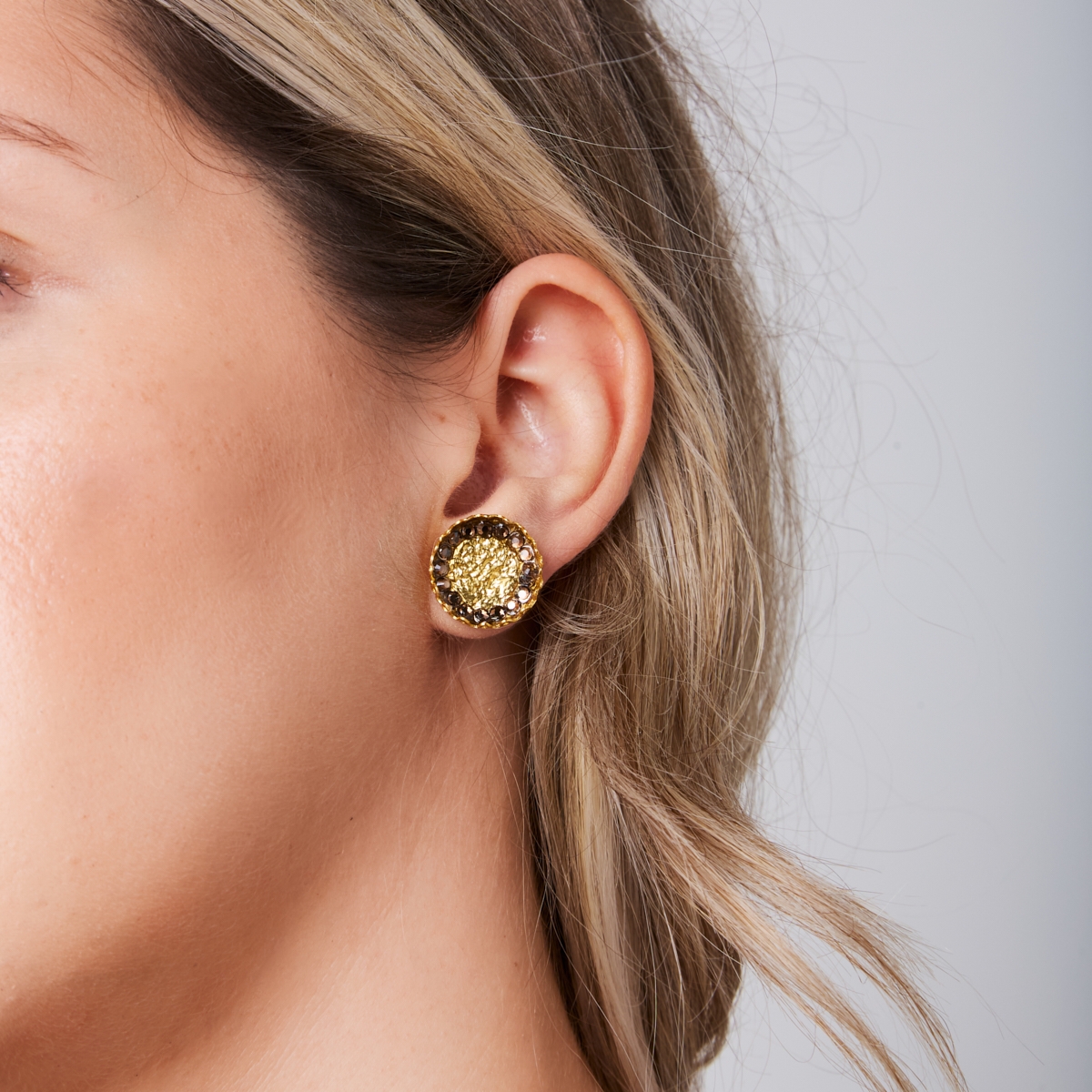 Alternative view of 5508F Colorful helios small earrings Red