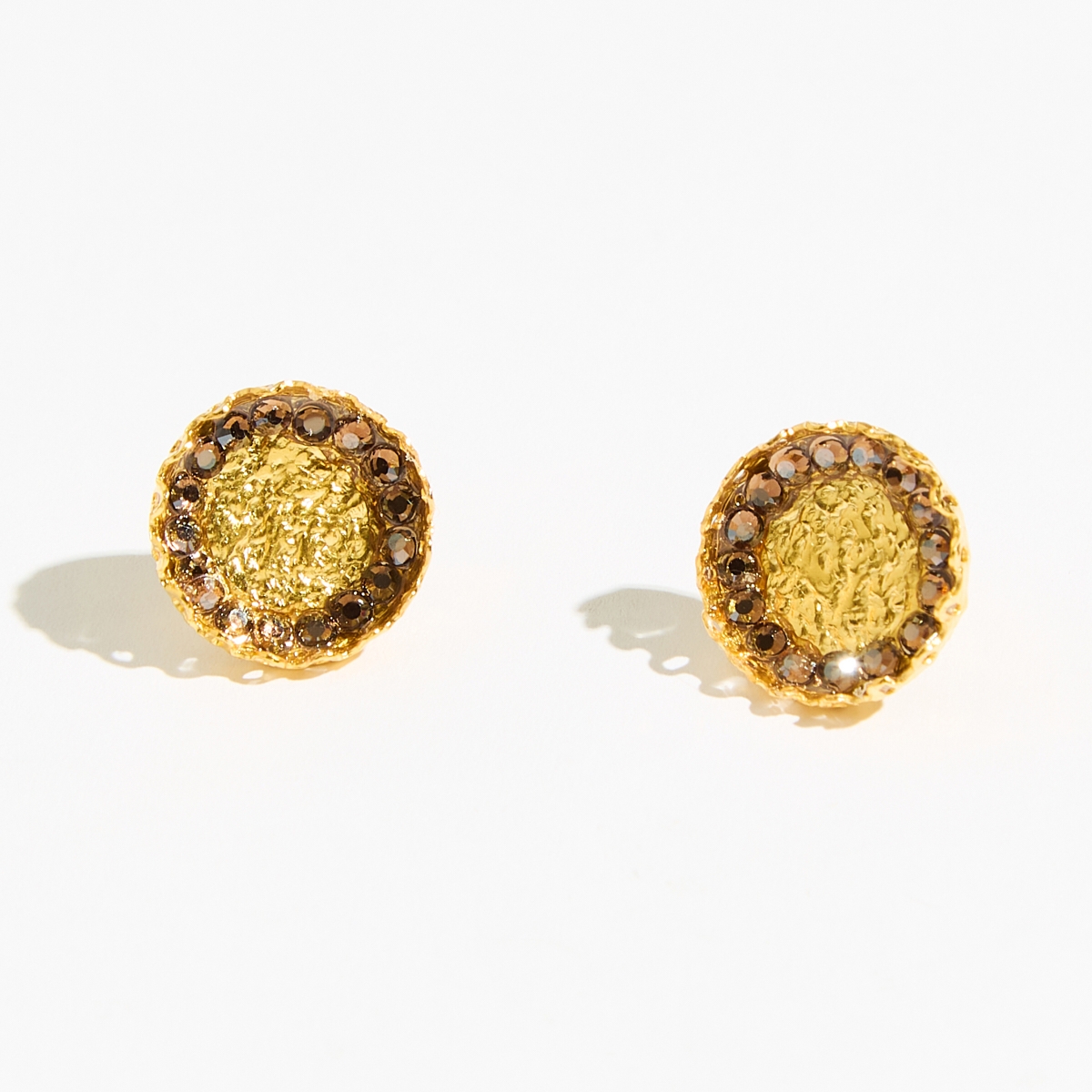Alternative view of 5508F Colorful helios small earrings Brown