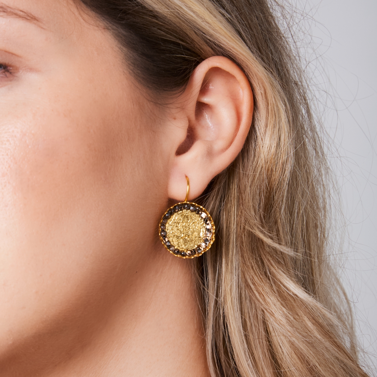 Alternative view of 5509F Colorful helios earrings Purple