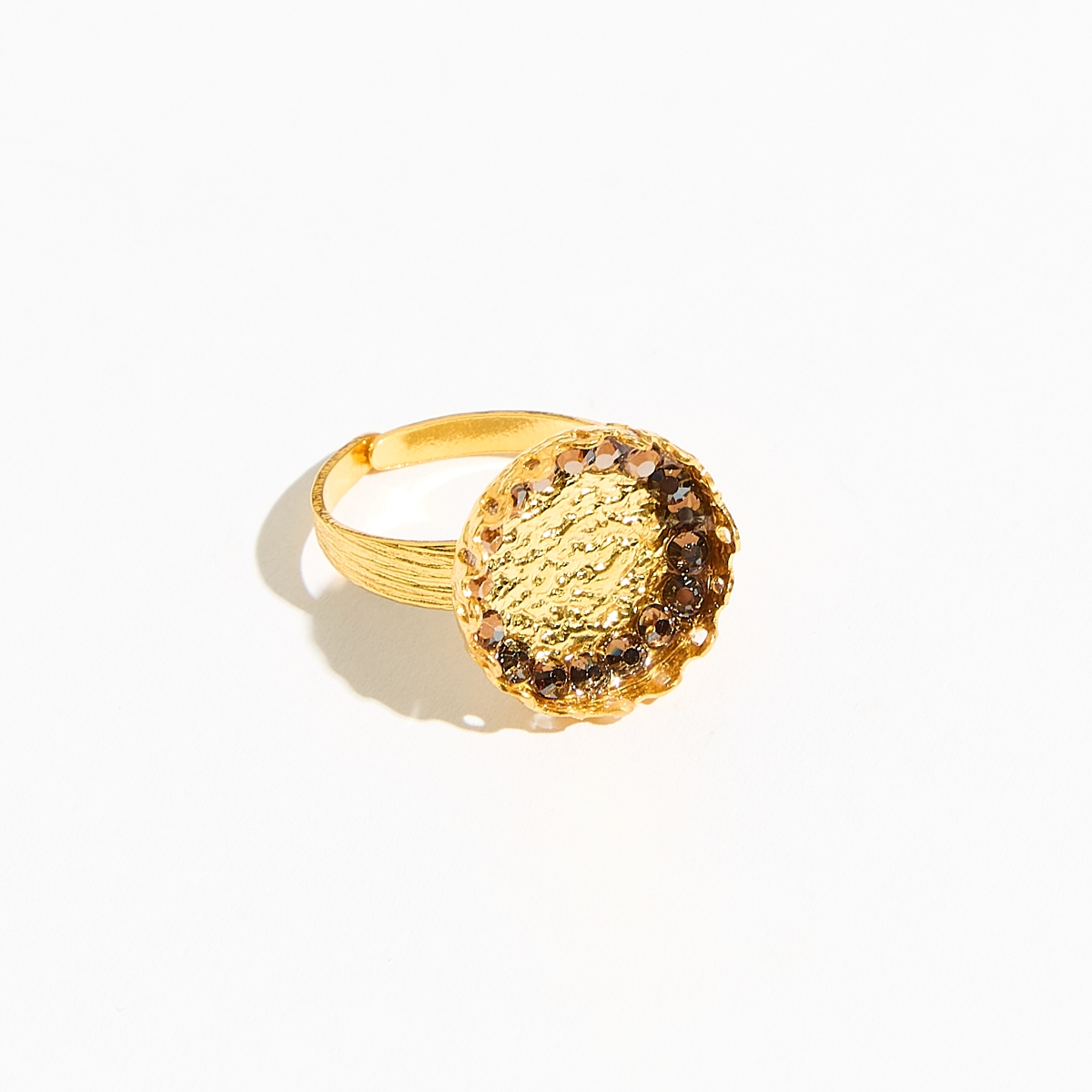 Alternative view of 5508D Colorful helios small ring Καφέ