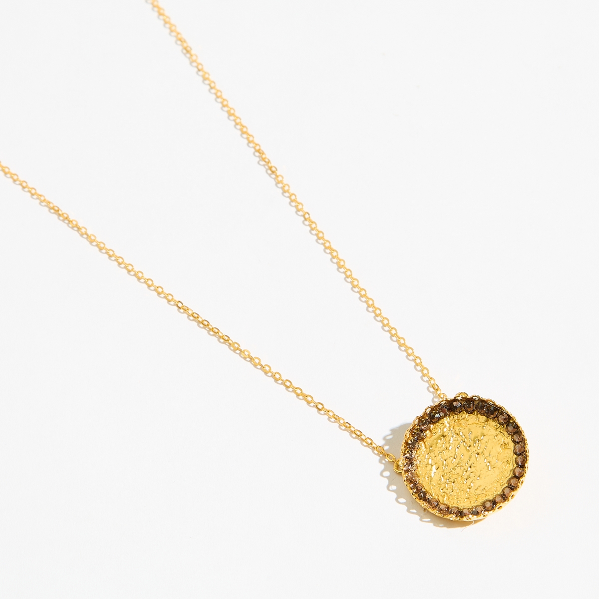 Alternative view of 5509A Colorful helios short necklace Καφέ