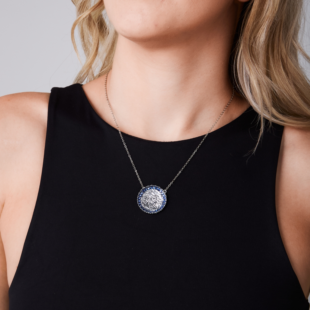 Alternative view of 5509A Colorful helios short necklace Μωβ