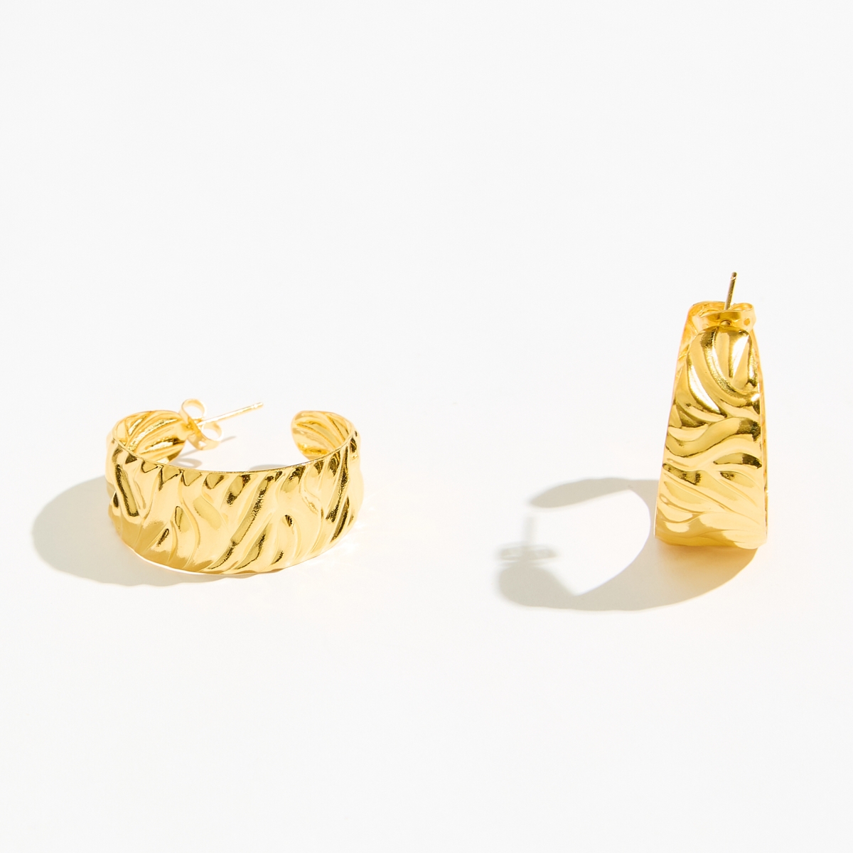 5511F Dunes small hoops Catherine bijoux Gold