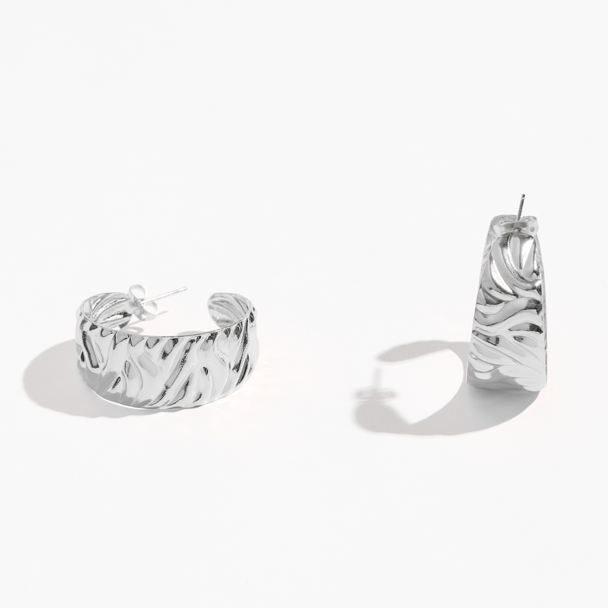 5511F Dunes small hoops Catherine bijoux Silver
