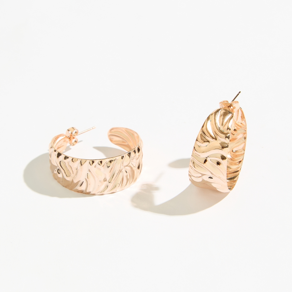 5511F Dunes small hoops Catherine bijoux Rose