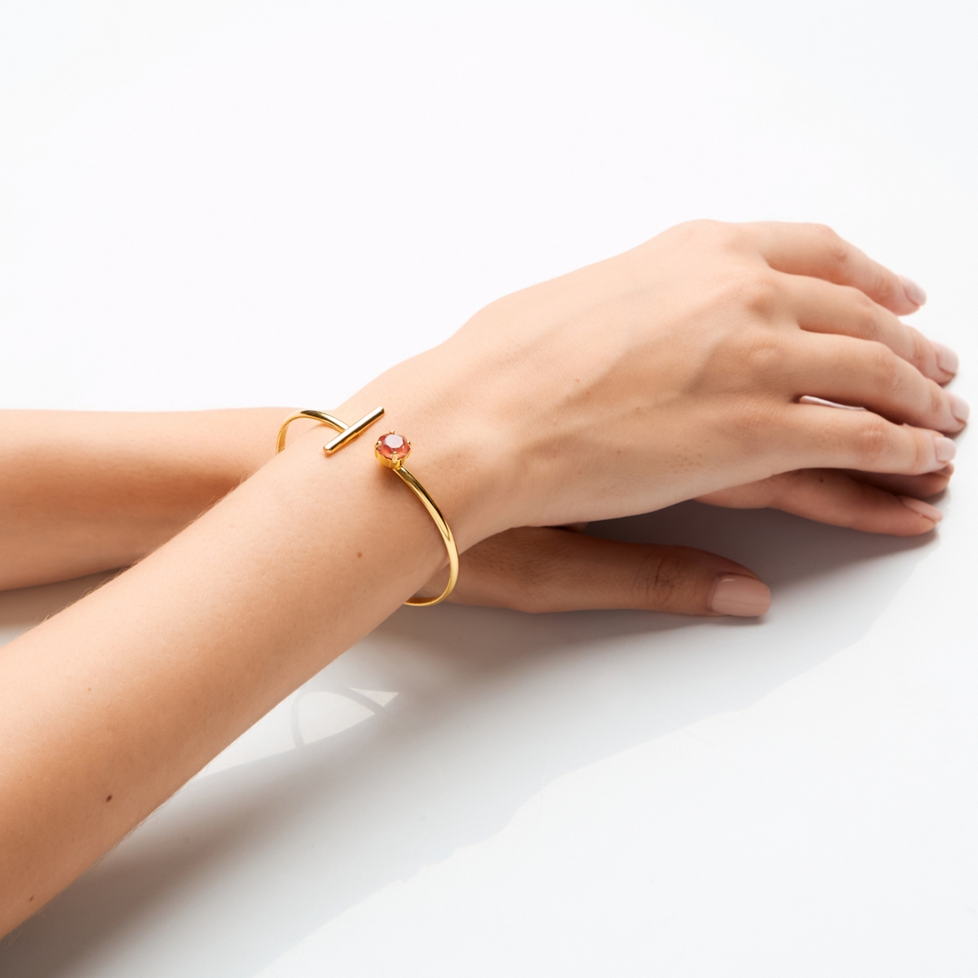 Alternative view of 5533E Colorful frame bracelet Άσπρο