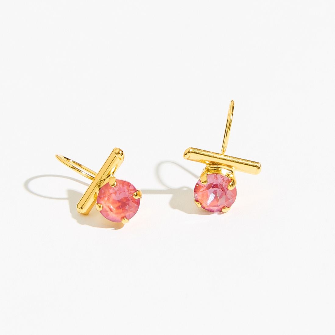 Alternative view of 5535F Colorful frame simple earrings Brown