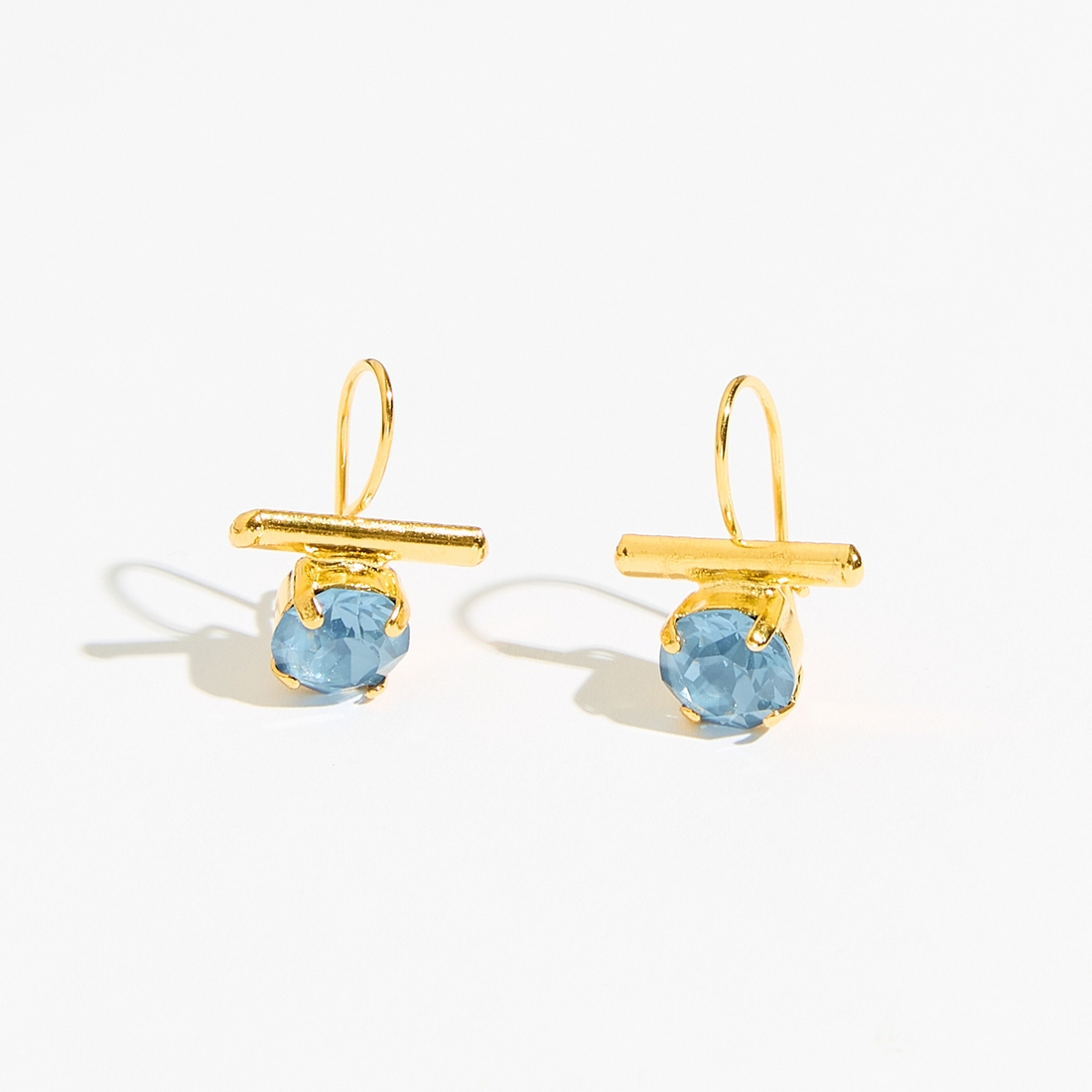 Alternative view of 5535F Colorful frame simple earrings Blue