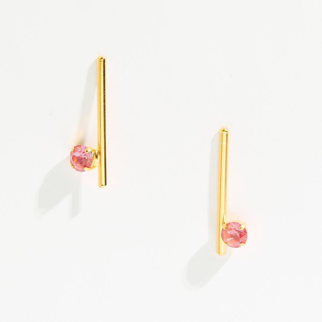 Alternative view of 5533F Colorful frame long earrings Καφέ
