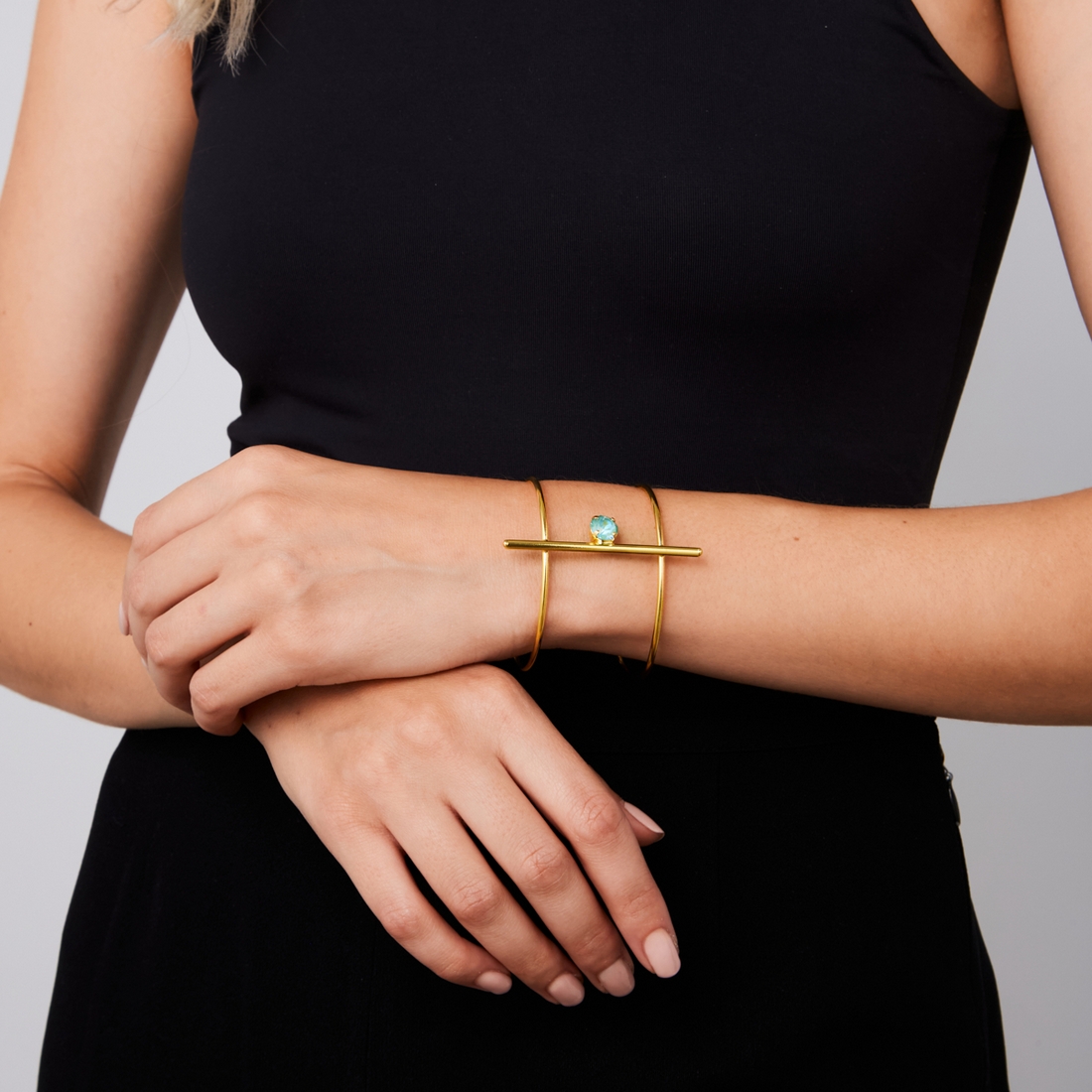 Alternative view of 5534E Colorful frame bangle Μωβ