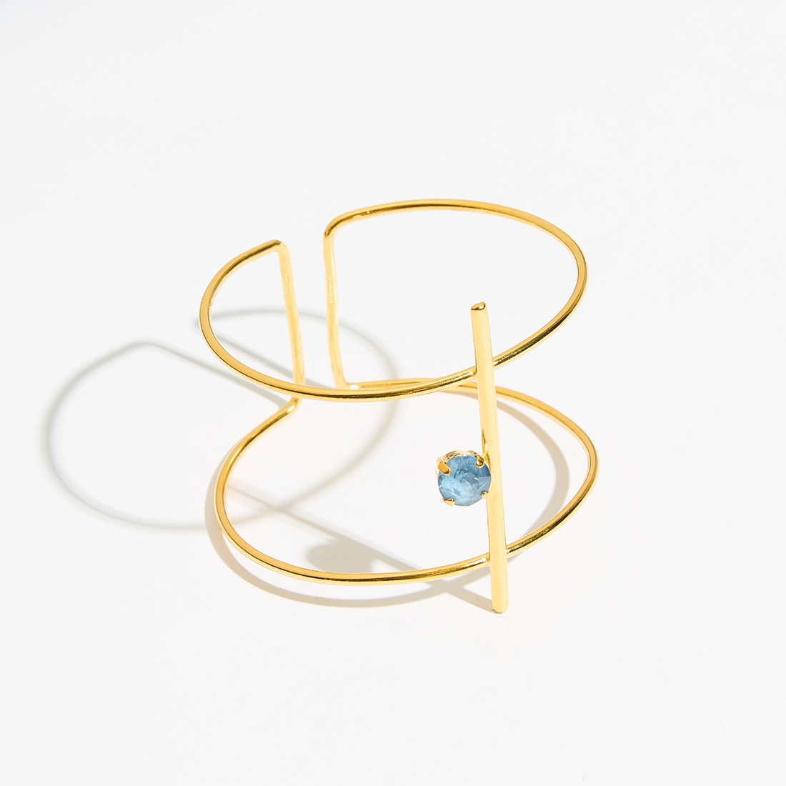 Alternative view of 5534E Colorful frame bangle Μπλε