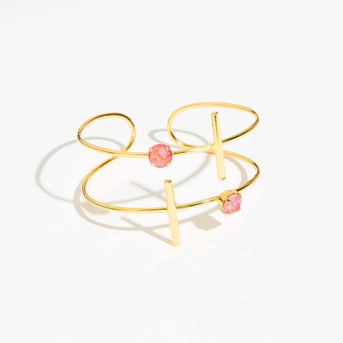 Alternative view of 5531E Colorful frame double bracelet Καφέ