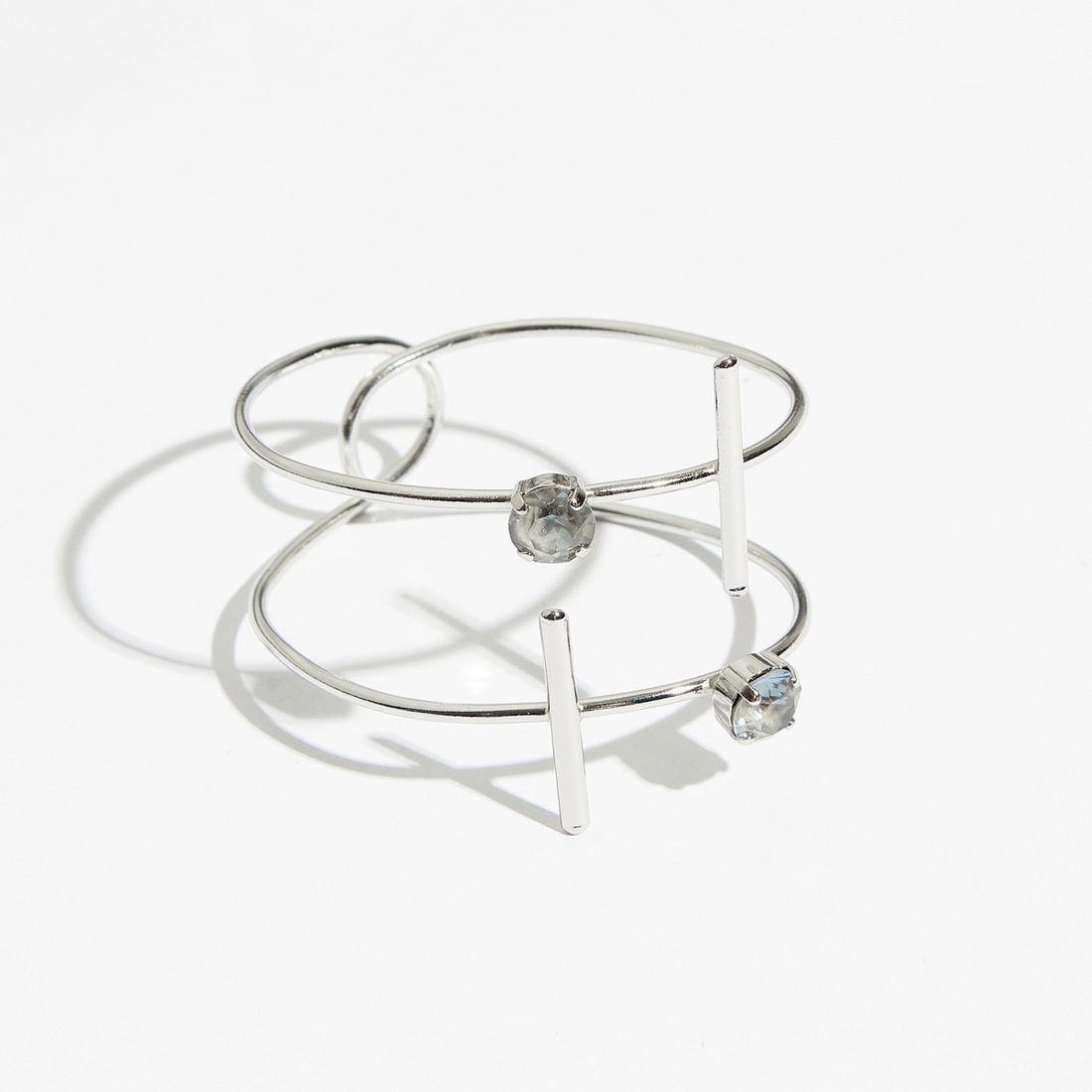 Alternative view of 5531E Colorful frame double bracelet Γκρι