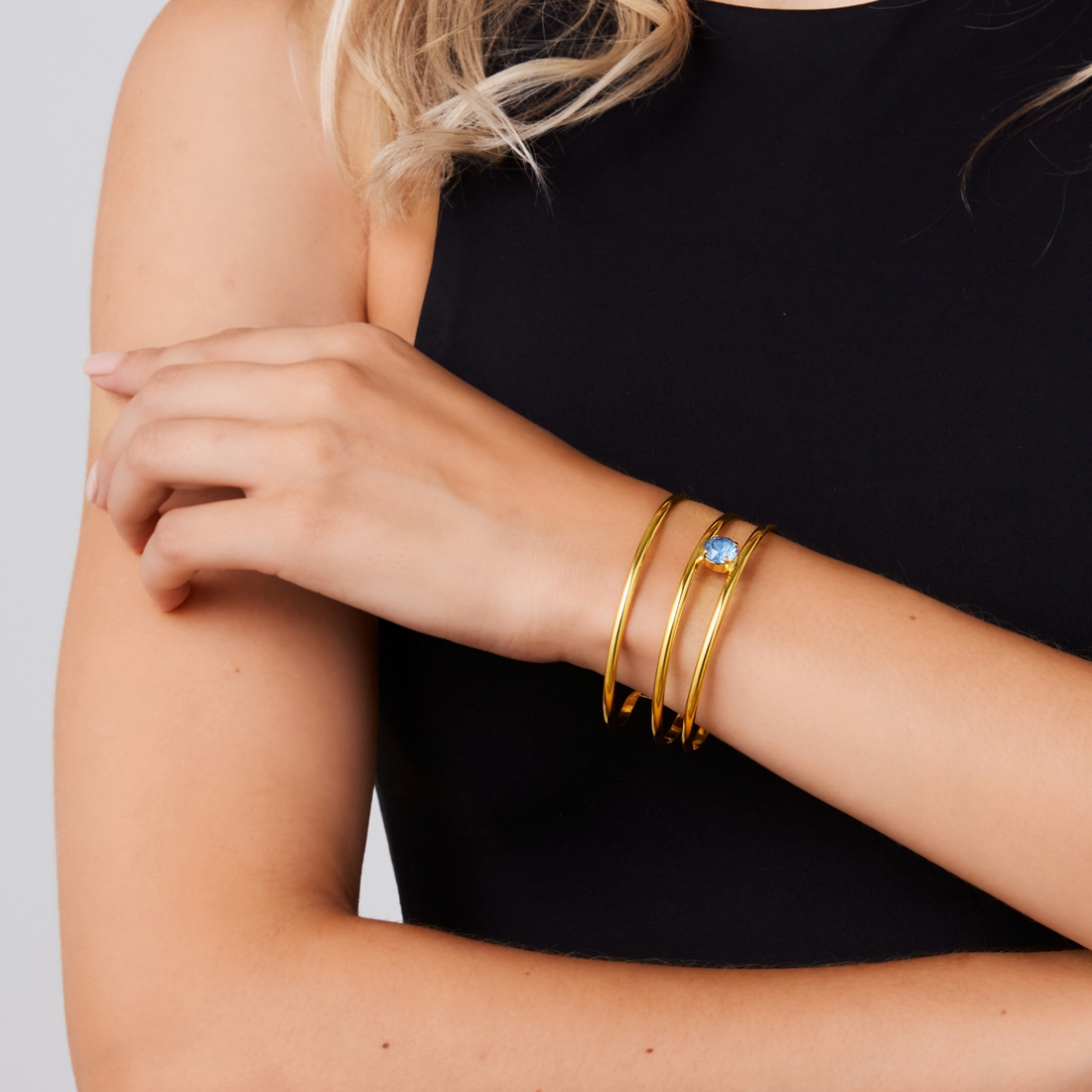 Alternative view of 5535E Colorful frame simple bangle Green