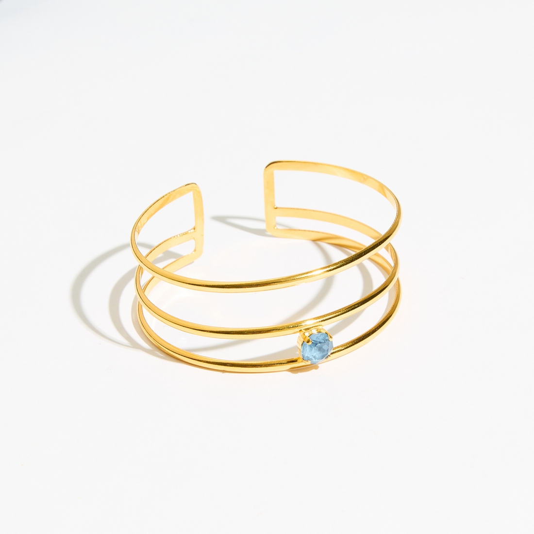 Alternative view of 5535E Colorful frame simple bangle Blue