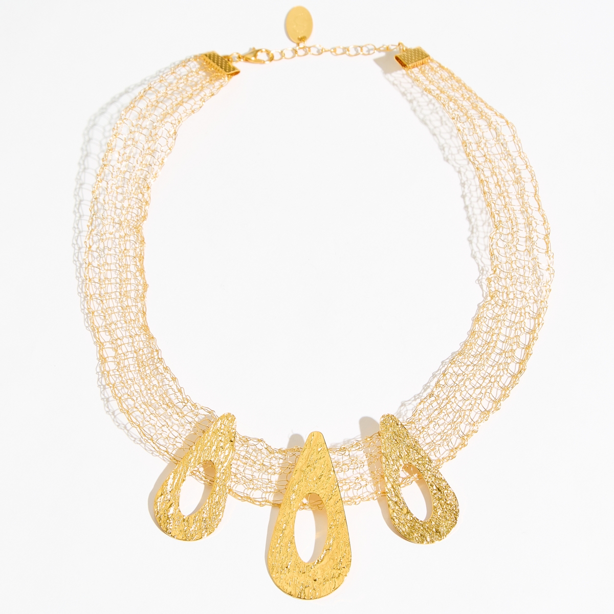 Alternative view of 5521A Liquid metal necklace Χρυσό