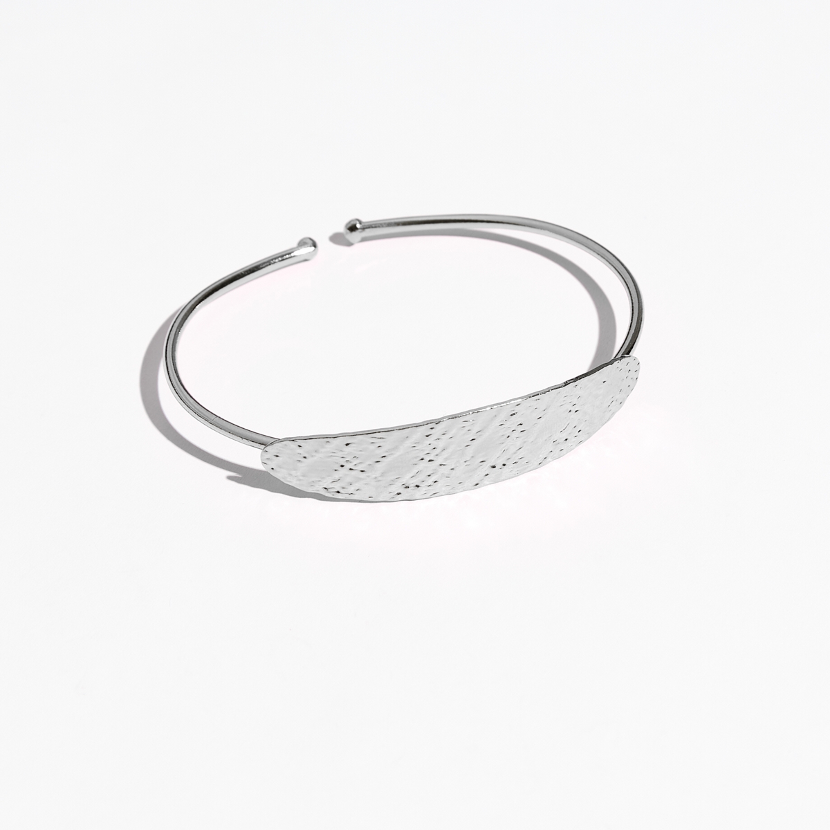 Alternative view of 5523E Liquid metal small bangle Ασημί