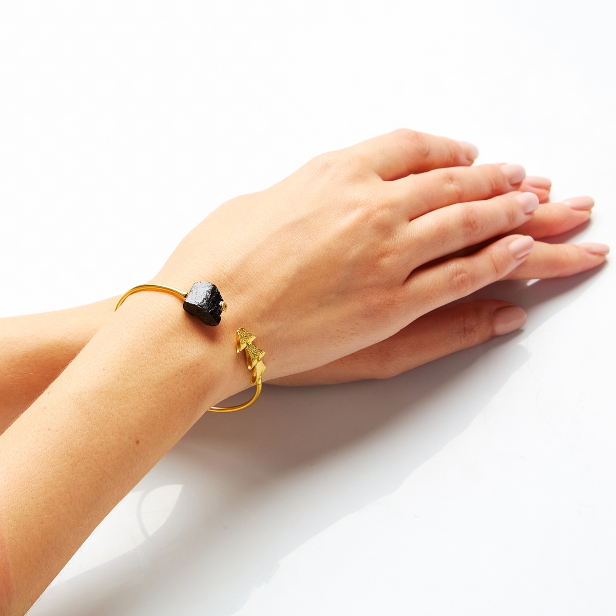 Alternative view of 5551E Meteorite bangle Ασημί