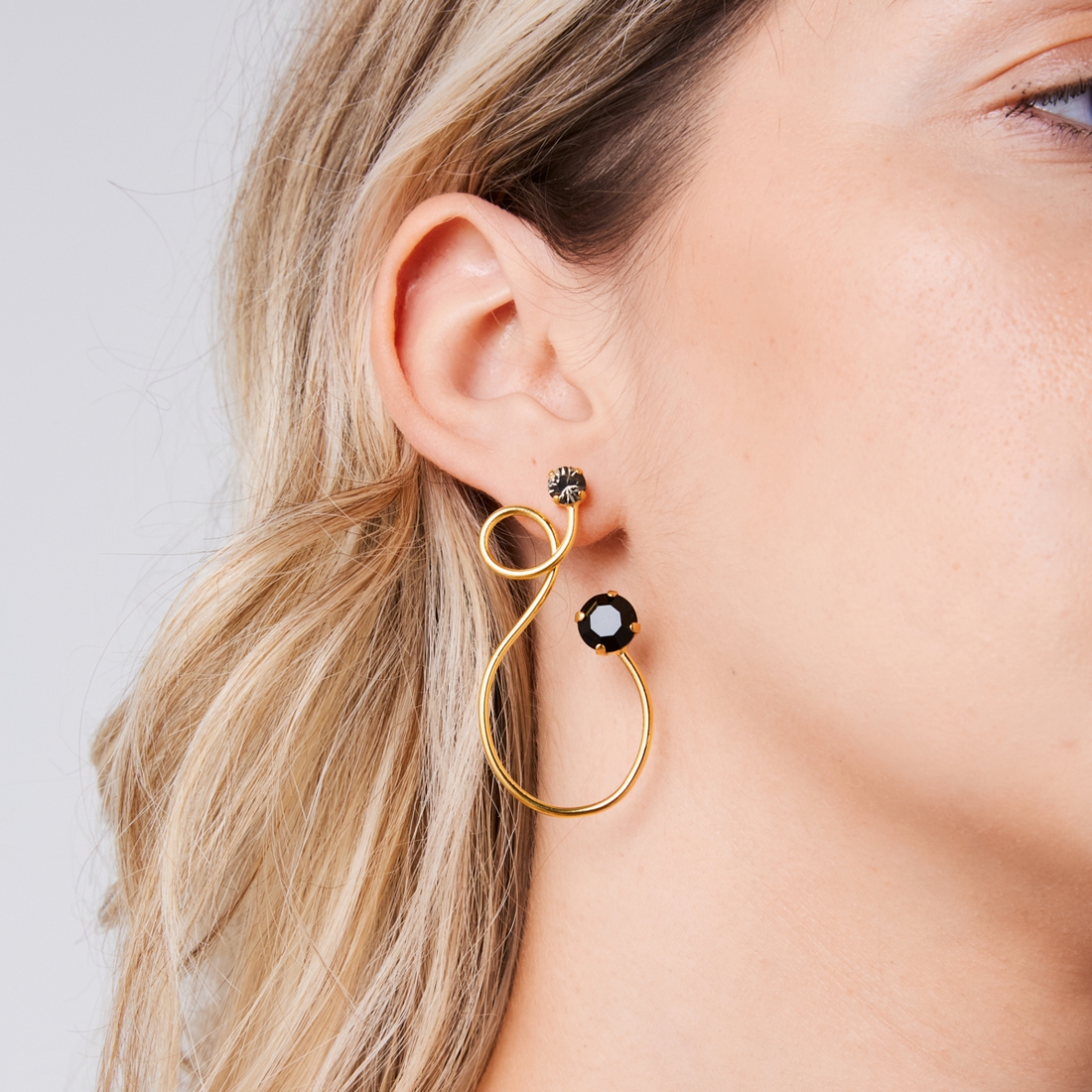 Alternative view of 5558F Luna twist earrings Rose