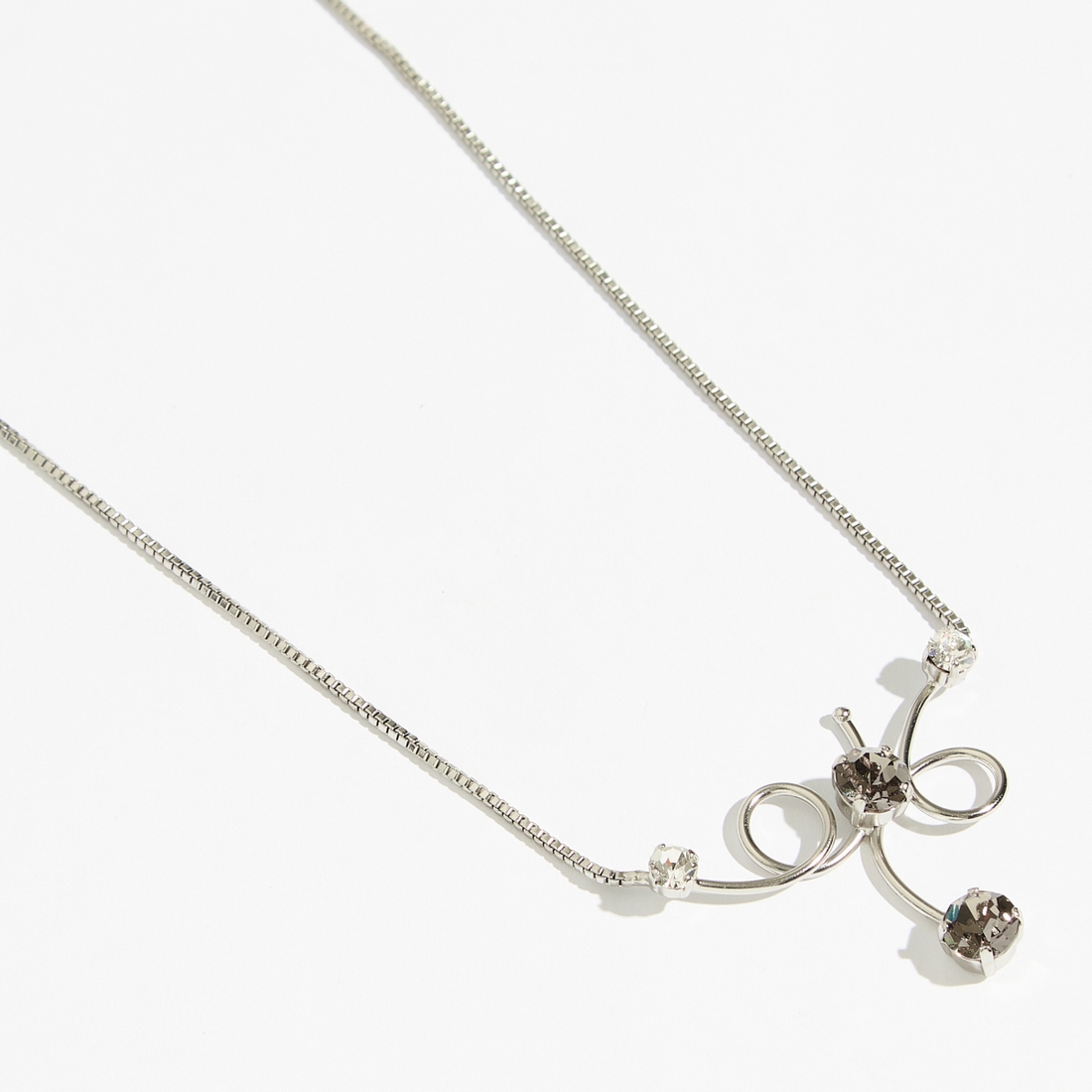 Alternative view of 5559A Luna twist necklace Grey