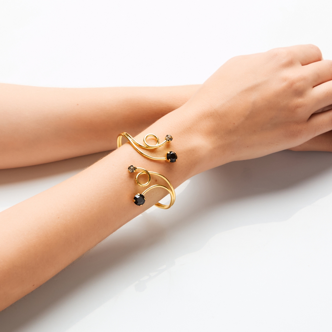 Alternative view of 5560E Luna twist double bracelet Brown