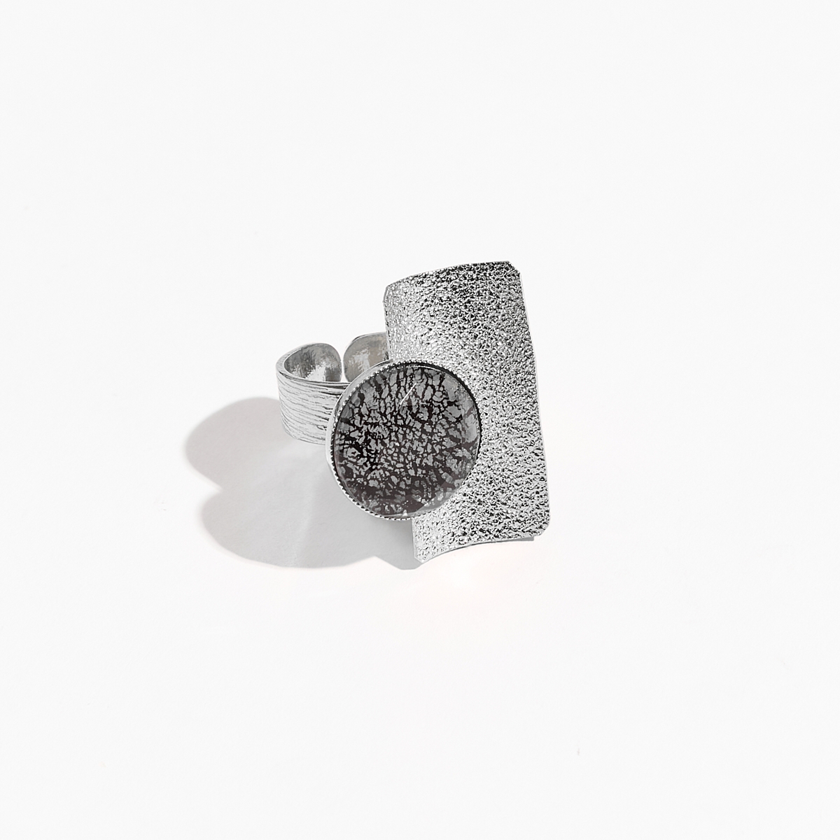 Alternative view of 5572D Real handmade crystal ring Ασημί