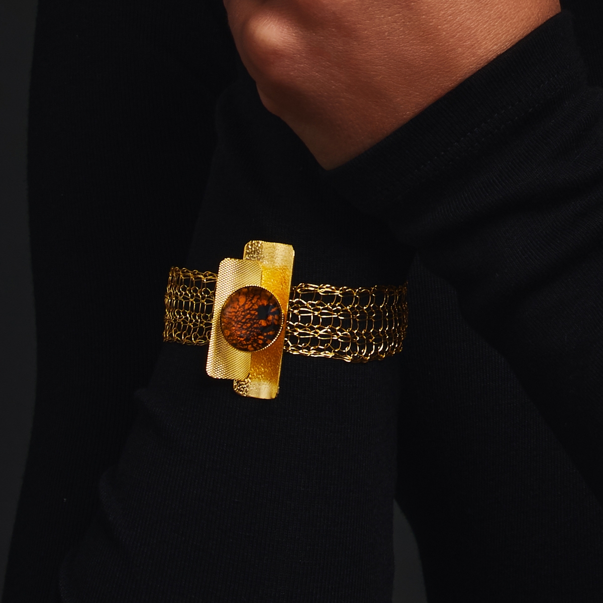 Alternative view of 5572E Real handmade crystal bracelet Ασημί