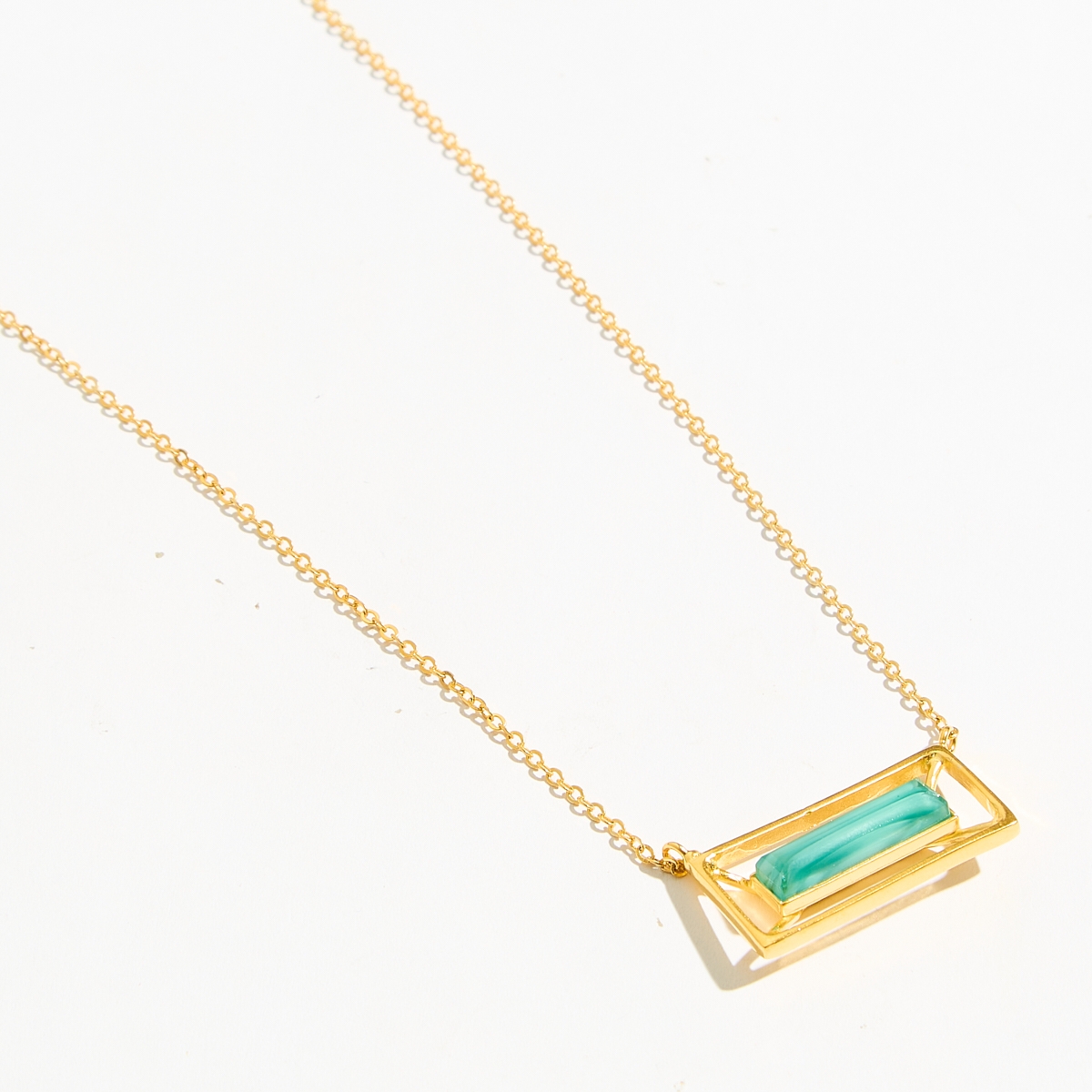 Alternative view of 5635A Sand and Palm necklace Turqoise