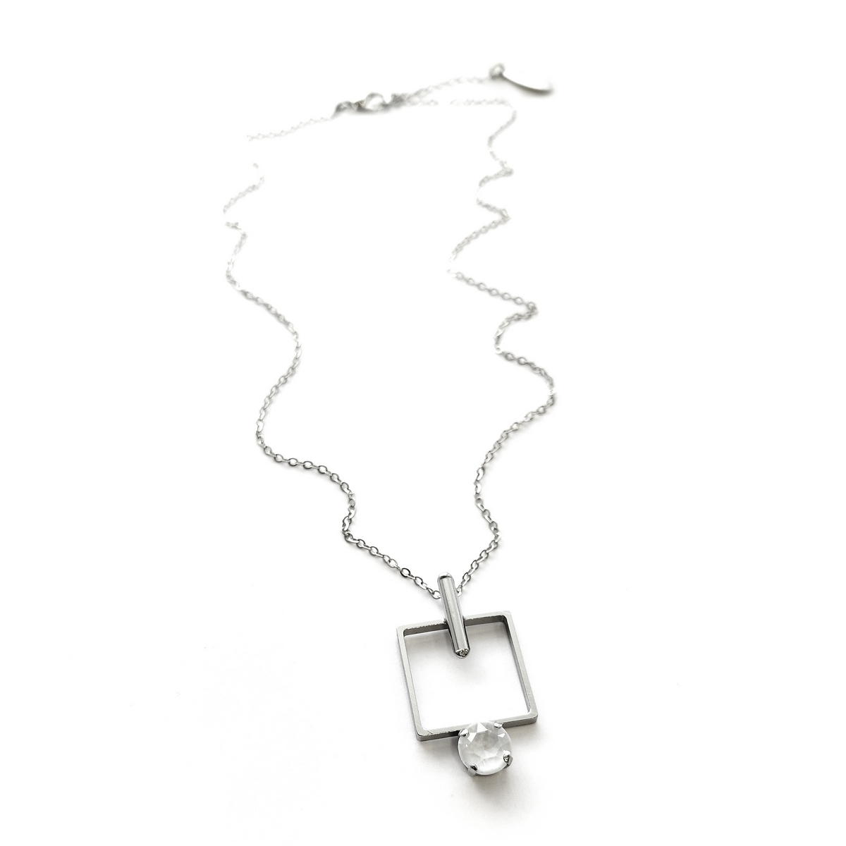 Alternative view of 5530A Colorful frame pendant Catherine bijoux Silver