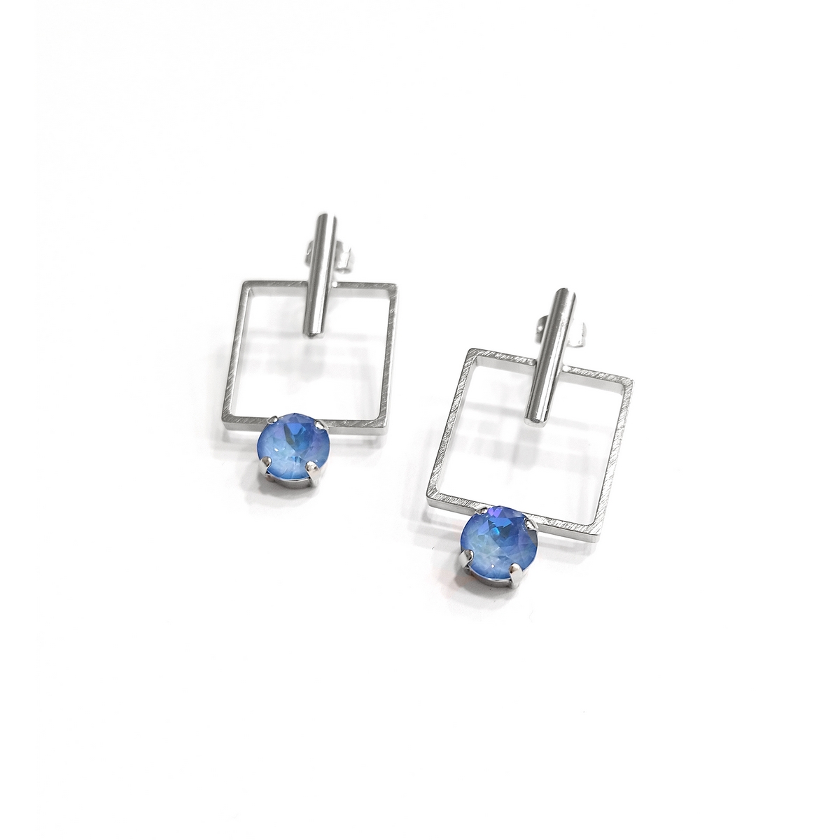 5530F Colorful frame earrings Catherine bijoux Light