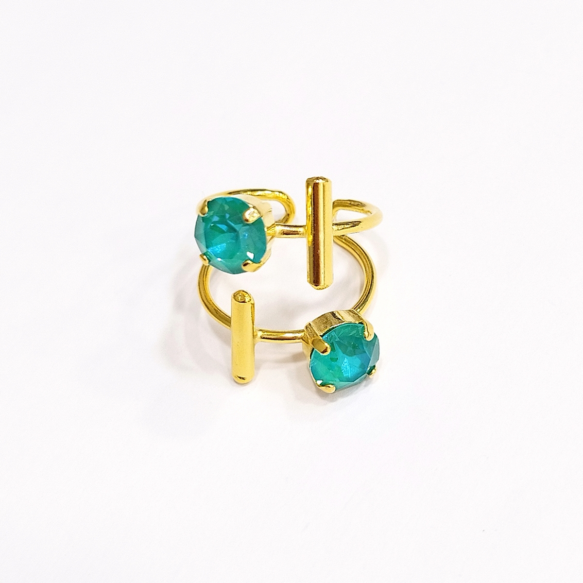 Alternative view of 5531D Colorful frame big ring Catherine bijoux Light