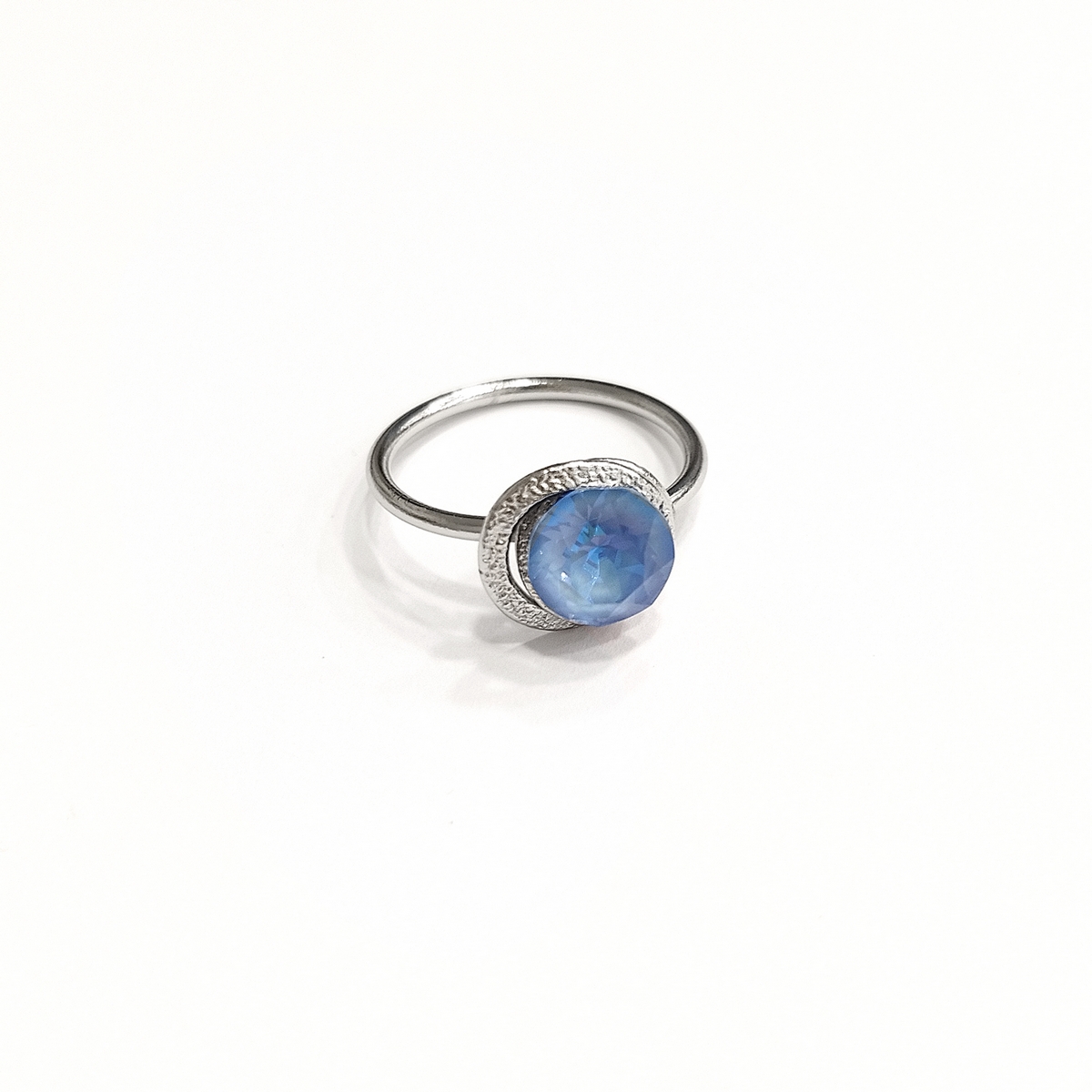 Alternative view of 5532D Colorful frame crystal ring Catherine bijoux Σιέλ