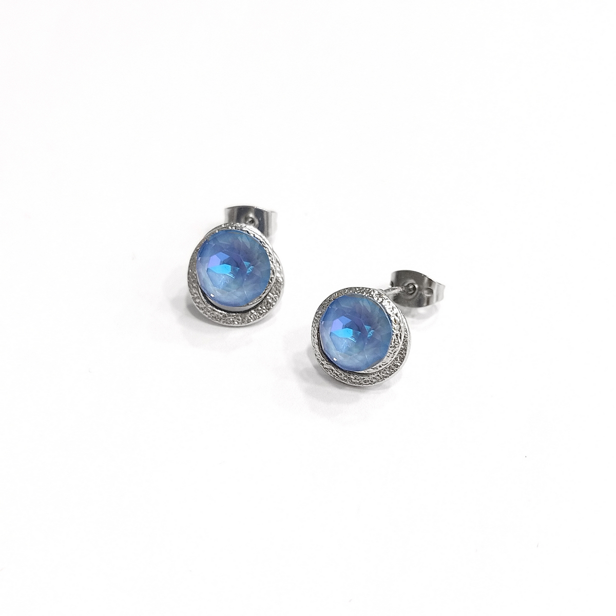 Alternative view of 5532F Colorful frame crystal earrings Catherine bijoux Light