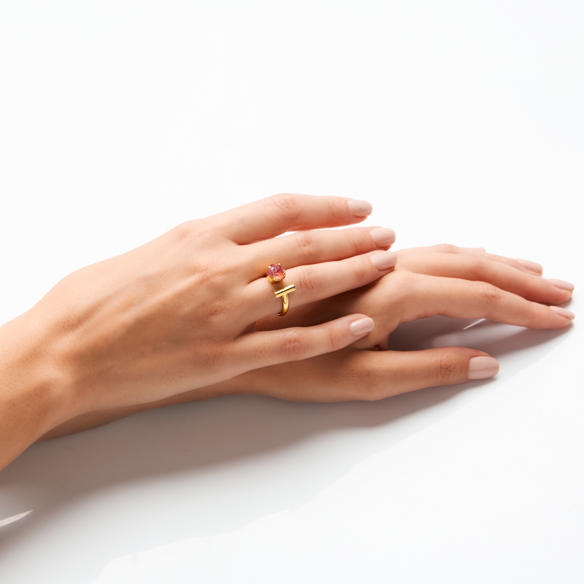 Alternative view of 5533D Colorful frame ring Catherine bijoux Light
