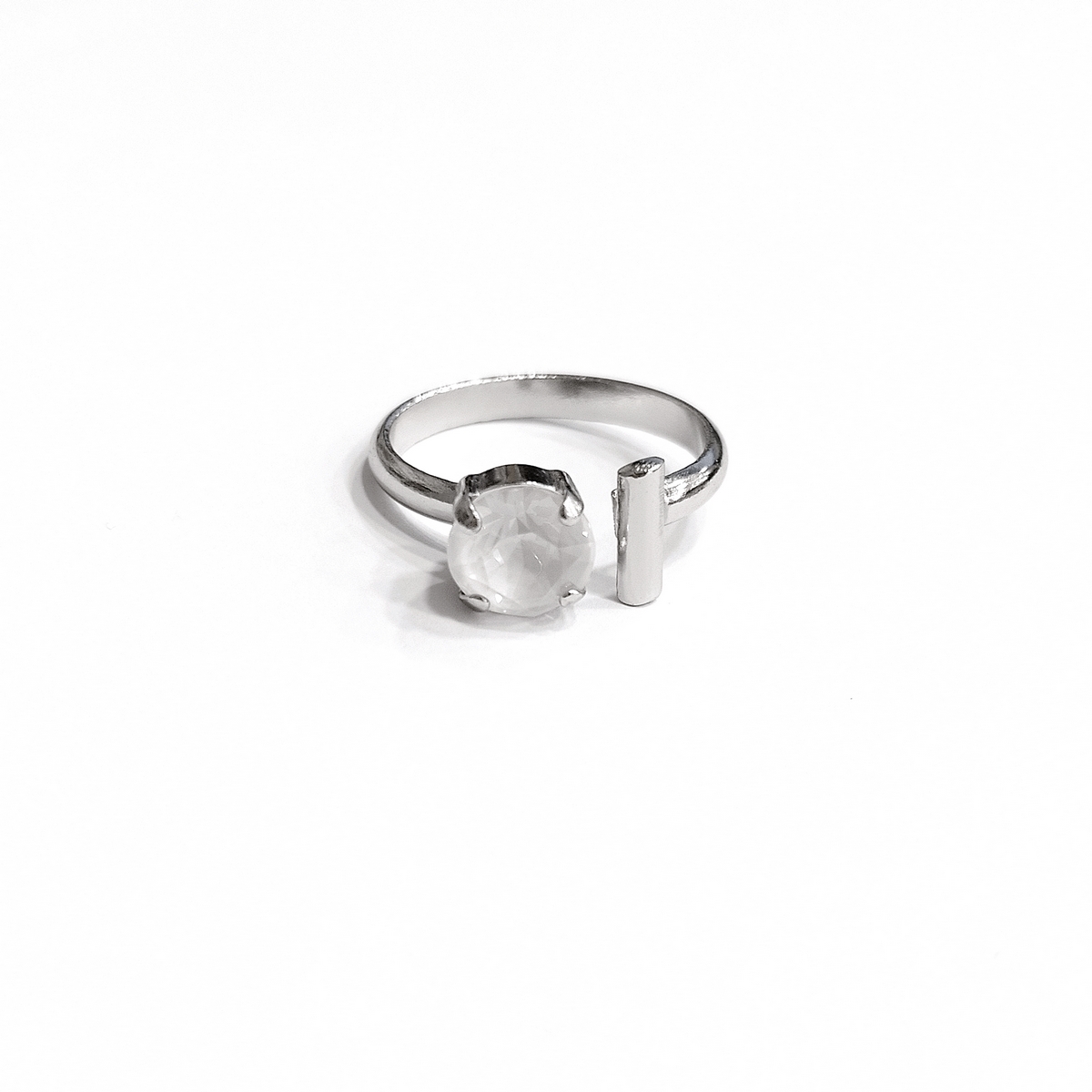 Alternative view of 5533D Colorful frame ring Catherine bijoux Silver