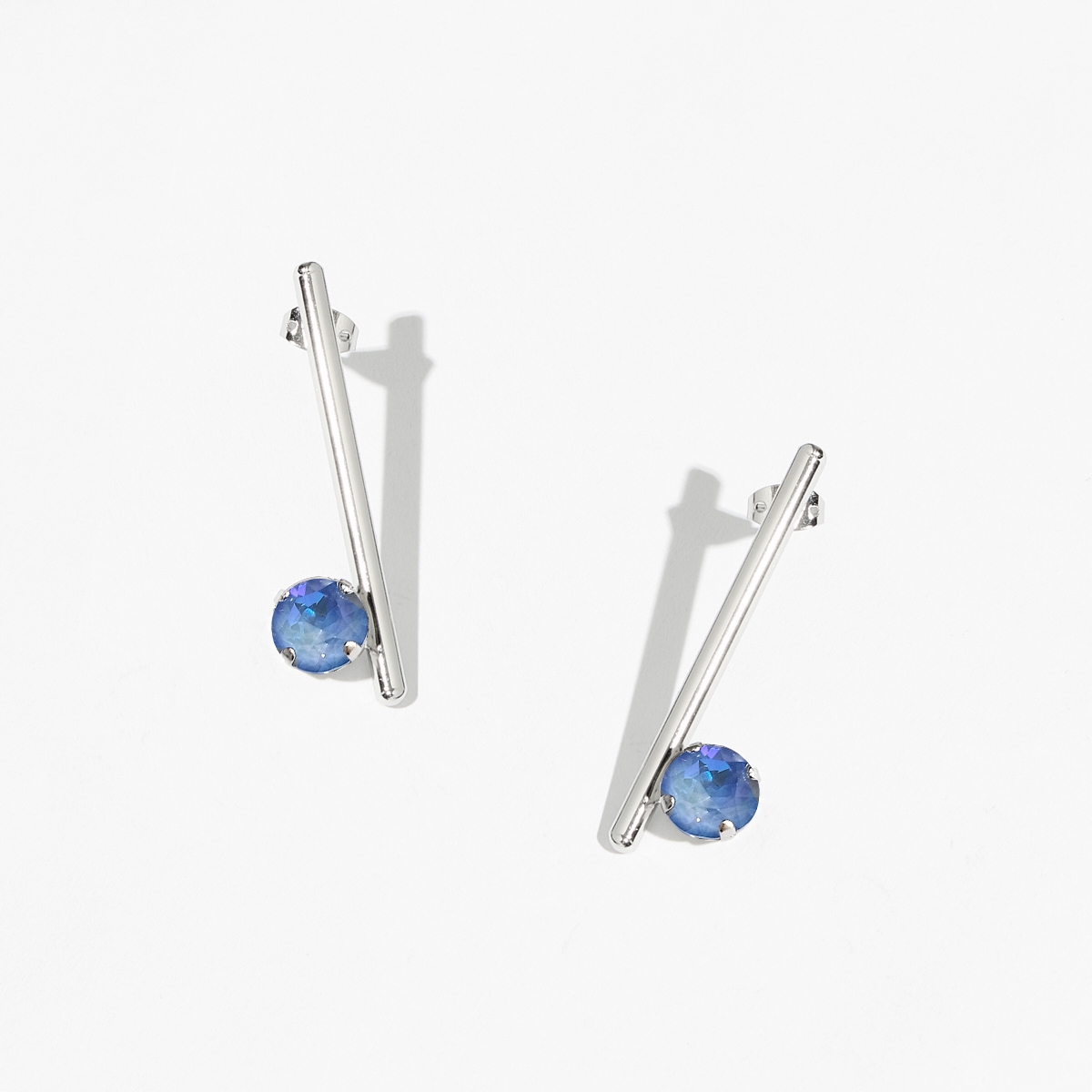5533F Colorful frame long earrings Catherine bijoux Light