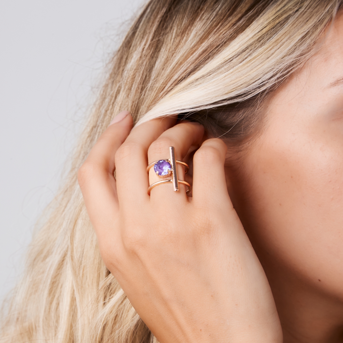Alternative view of 5534D Colorful frame big ring Catherine bijoux Light