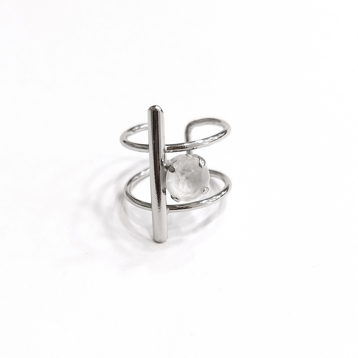 Alternative view of 5534D Colorful frame big ring Catherine bijoux Silver