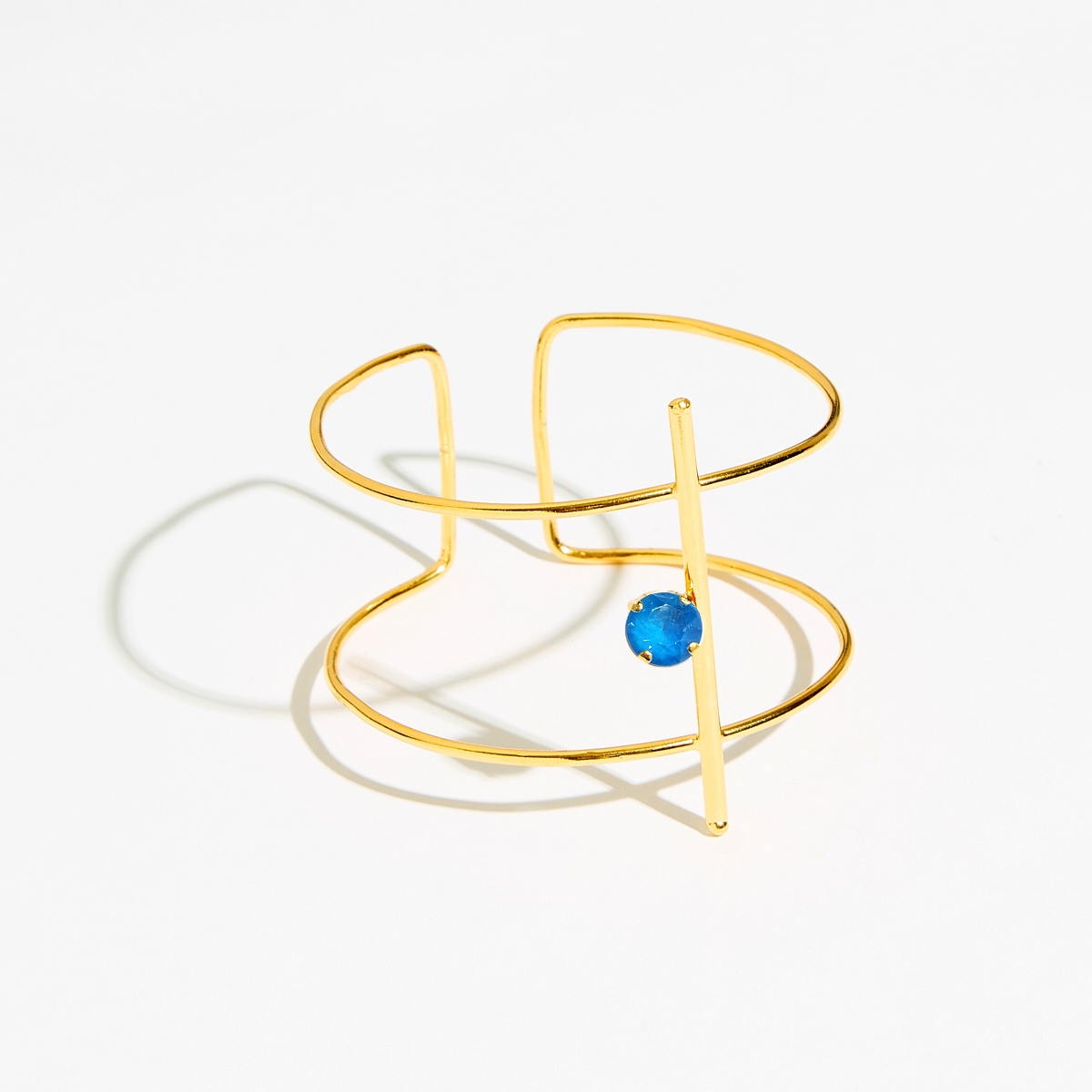Alternative view of 5534E Colorful frame bangle Catherine bijoux Turqoise