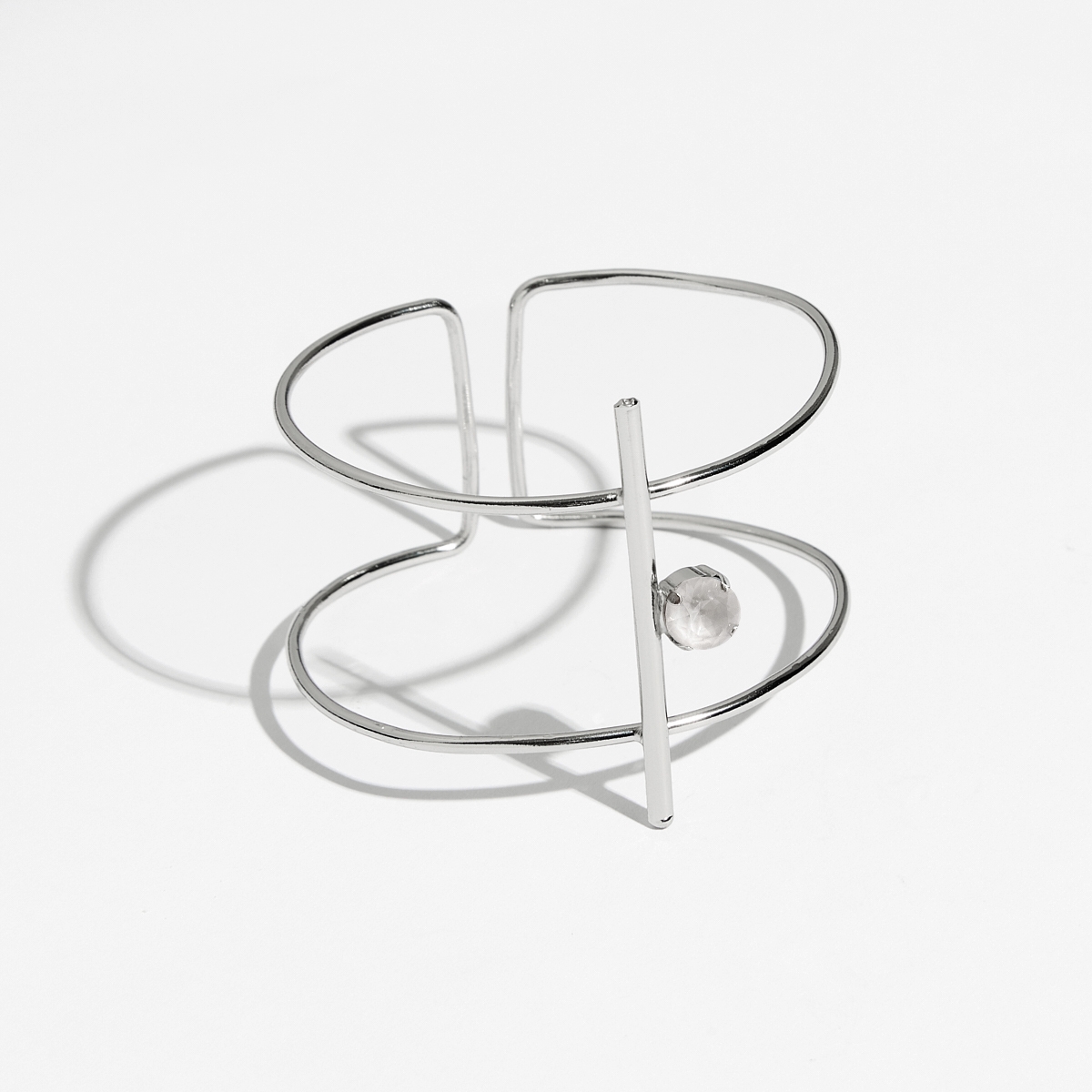 Alternative view of 5534E Colorful frame bangle Catherine bijoux Silver