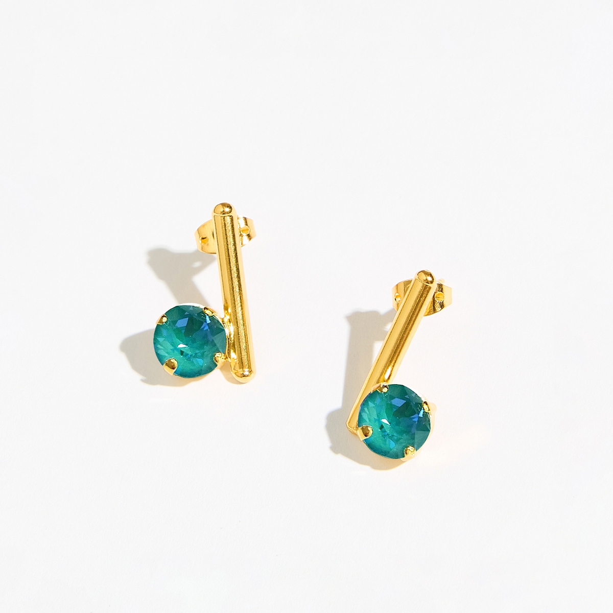 Alternative view of 5534F Colorful frame small earrings Catherine bijoux Light