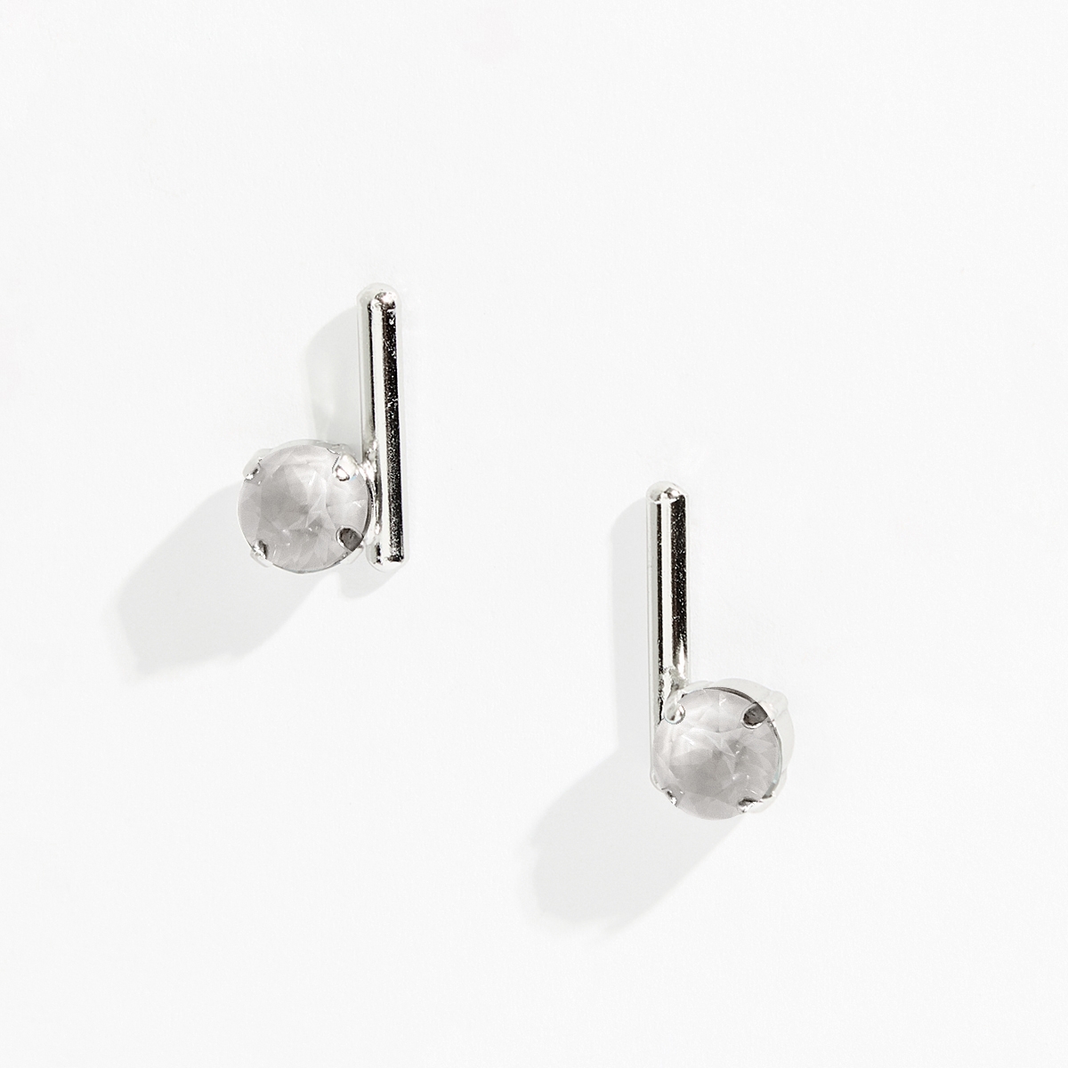 5534F Colorful frame small earrings Catherine bijoux Silver