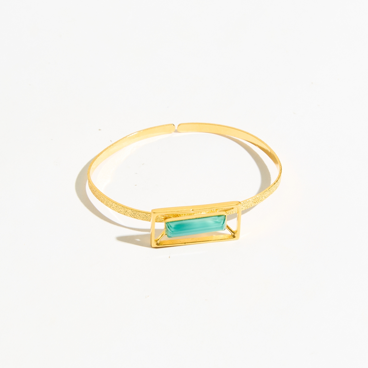 Alternative view of 5635E Sand and Palm bangle Turqoise