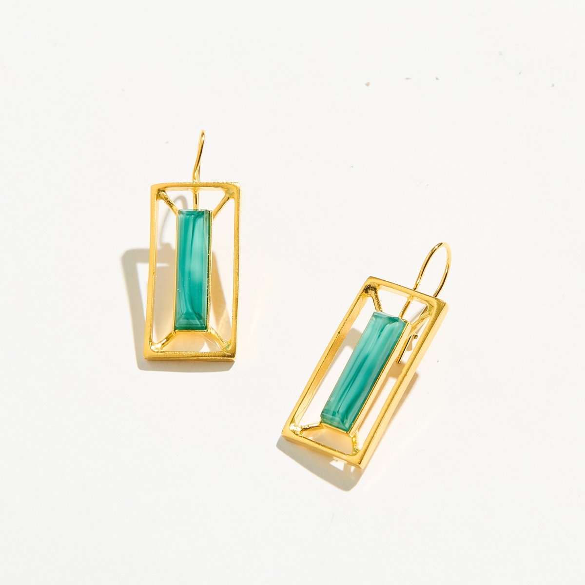 Alternative view of 5635F Sand and Palm earrings Turqoise