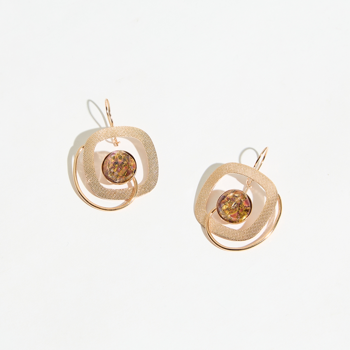 Alternative view of 5636F Melting rainbow earrings Rose