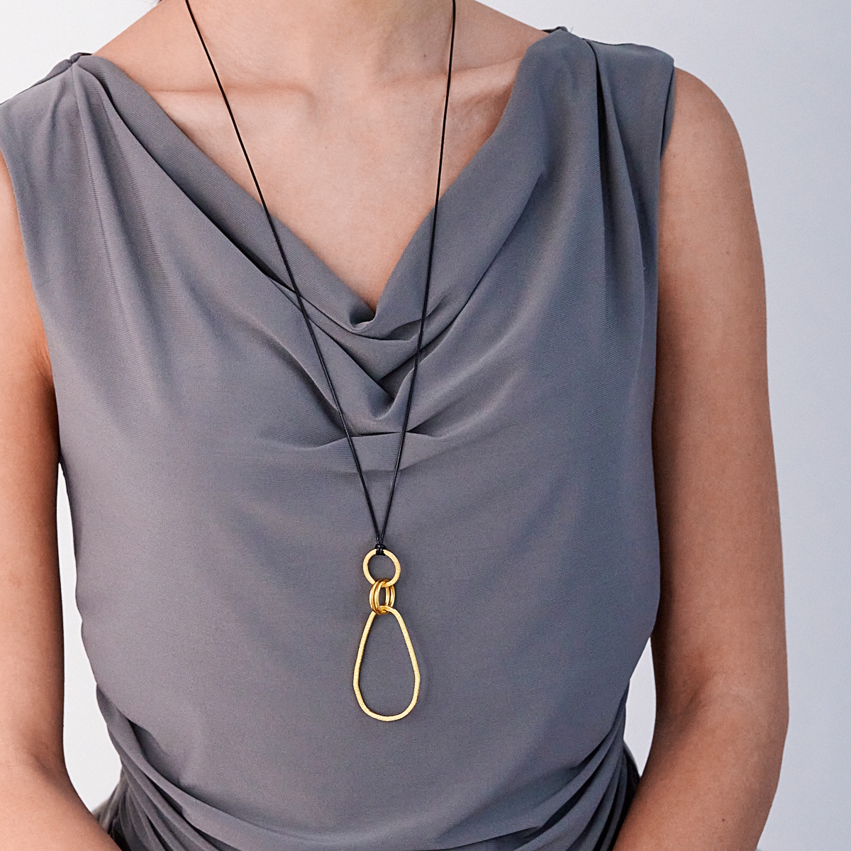 Alternative view of 5662A Metal dance cord pendant Ασημί