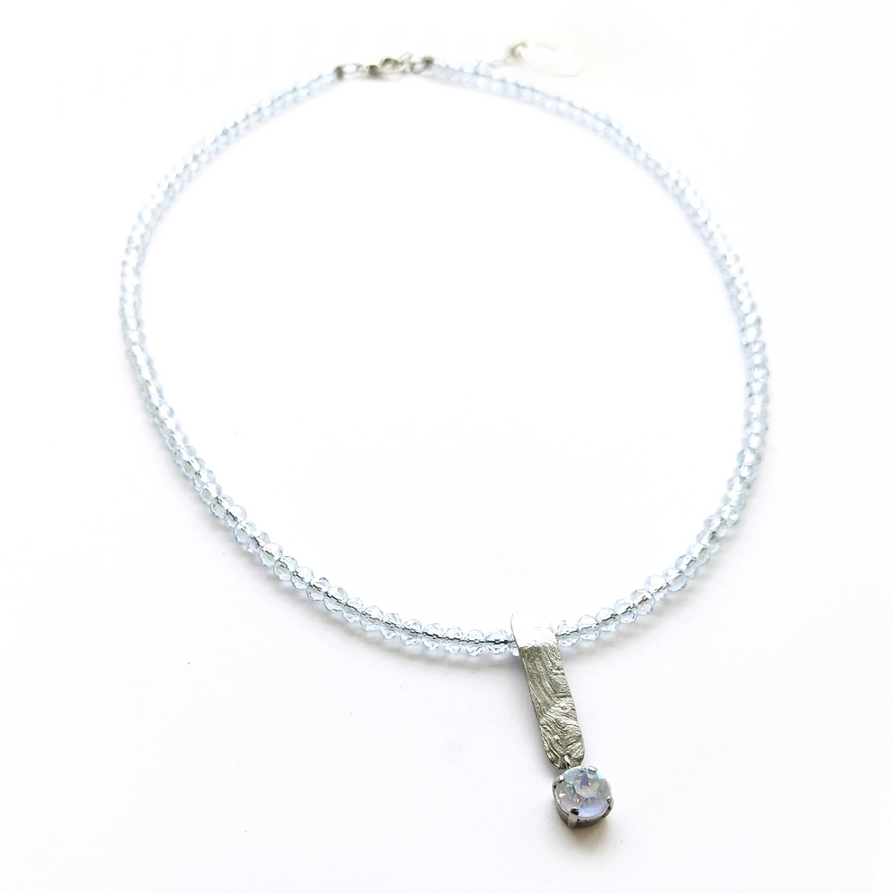 5688A Colourful crystal necklace Σιέλ